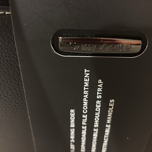 Samsonite Business classic 3 ring binder portfolio messager bag black - Picture 6 of 9